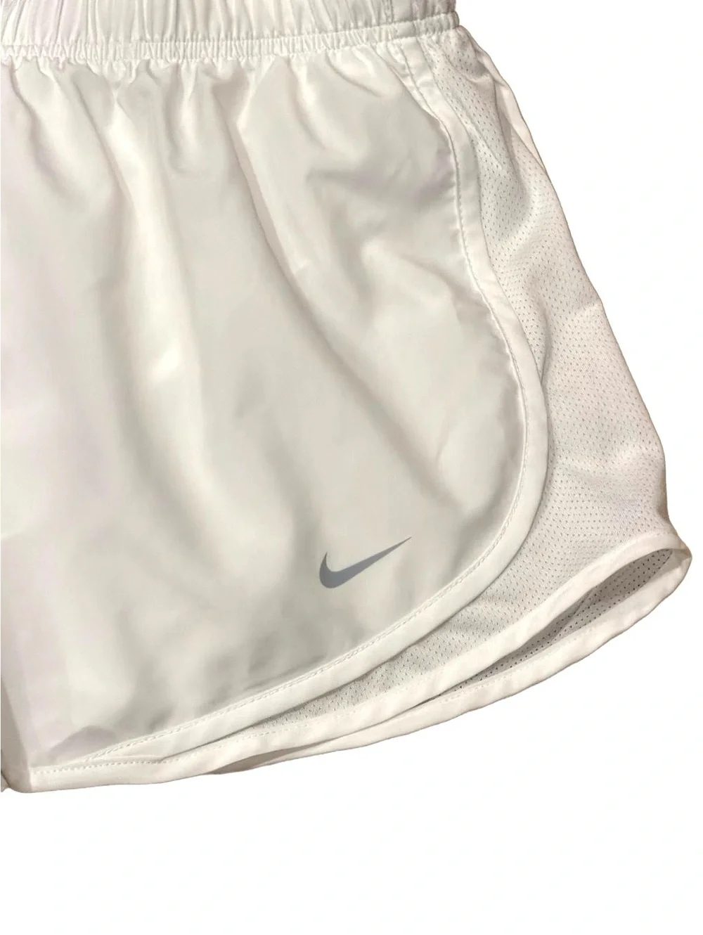 Nike Dri-FIT Athletic Shorts White Womens Medium Running Sports